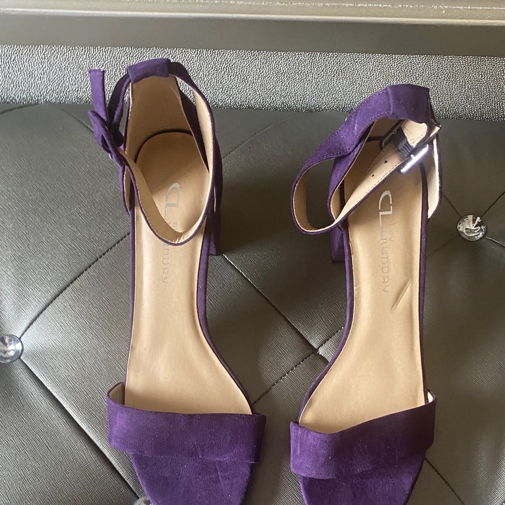 Purple Ankle Strap Heels
